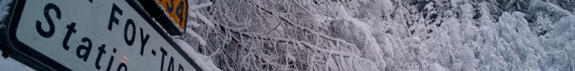 Panneau d'accès à la station de Sainte-Foy-Tarentaise